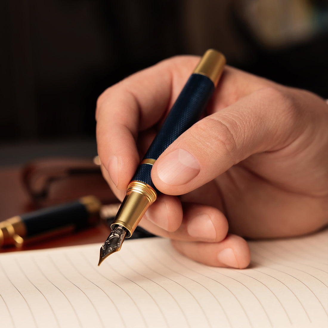 Éternelle Gold-Coated Blue Fountain Pen