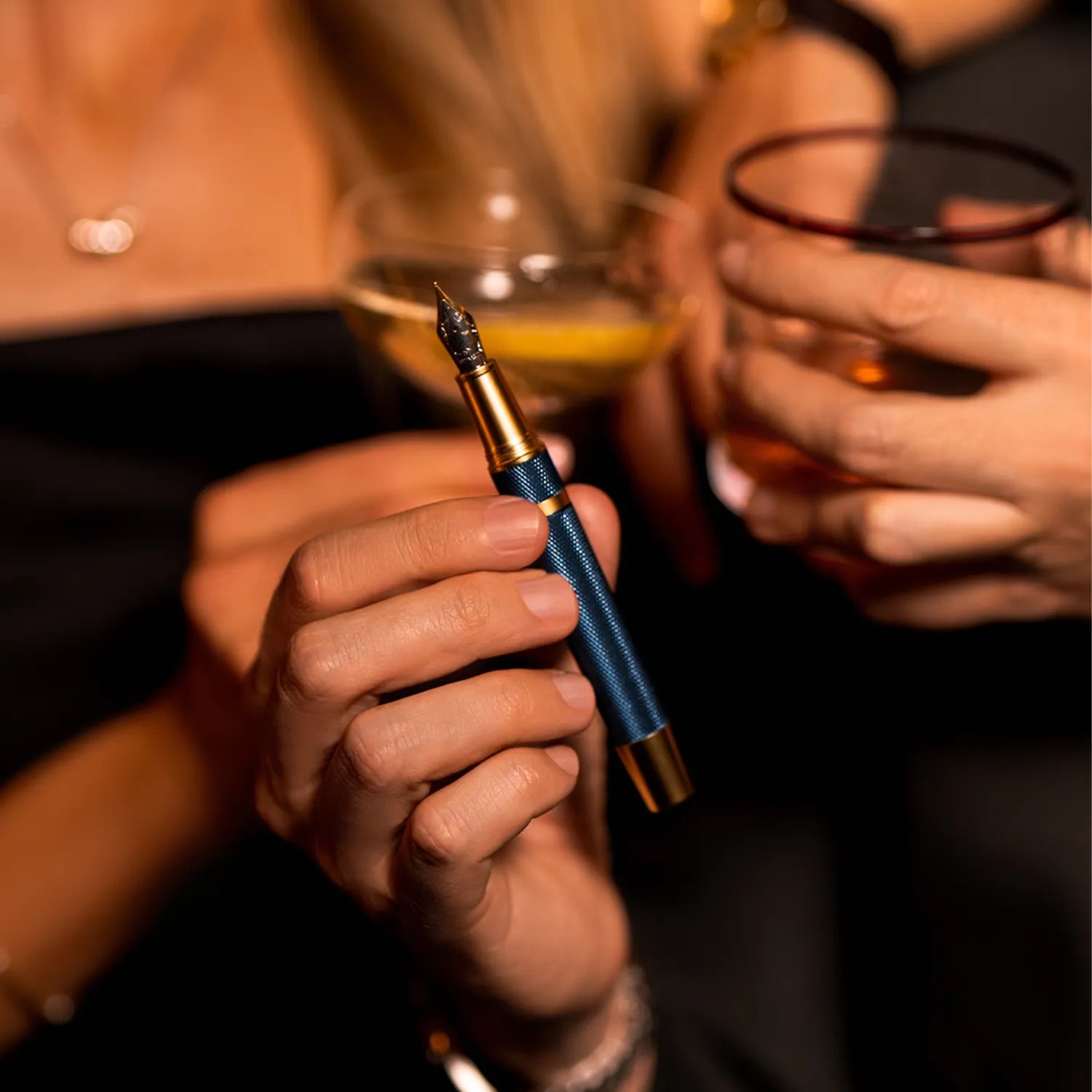 Éternelle Gold-Coated Blue Fountain Pen