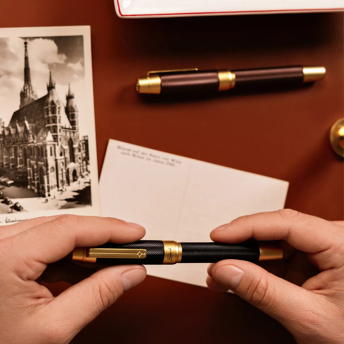 Éternelle Gold-Coated Black Ballpoint Pen