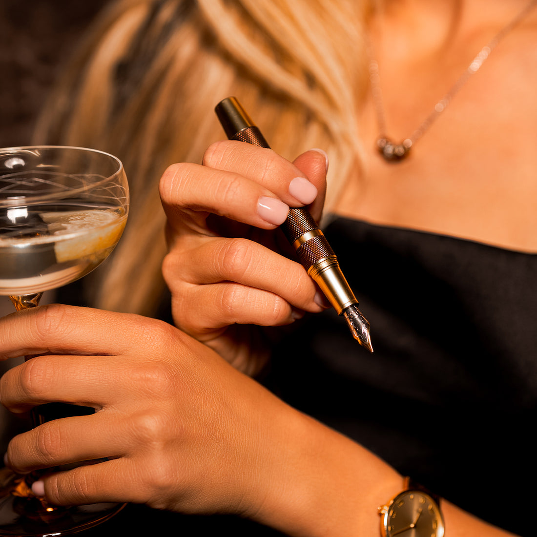 Éternelle Gold-Coated Brown Fountain Pen