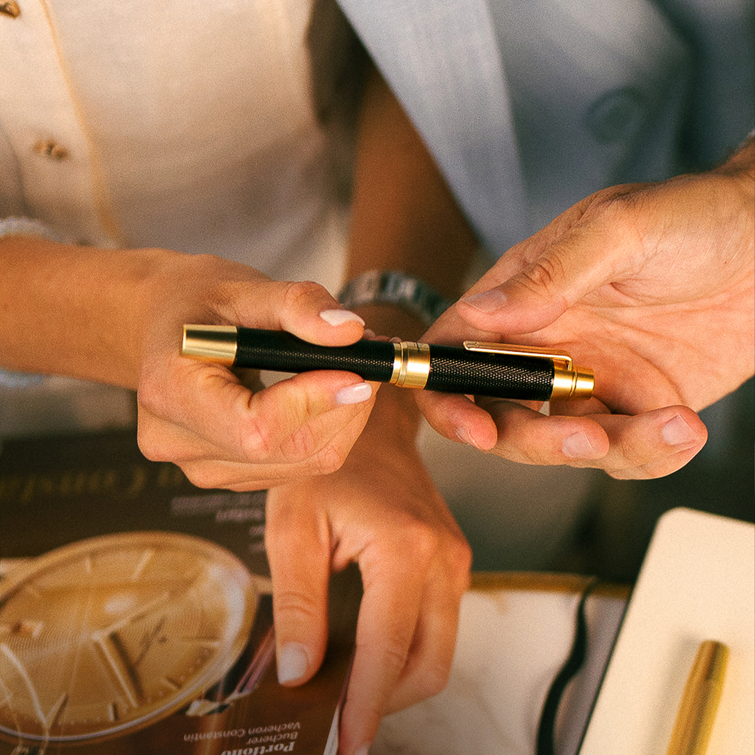 Éternelle Gold-Coated Black Fountain Pen
