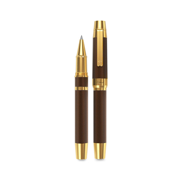Éternelle Gold-Coated Brown Rollerball Pen