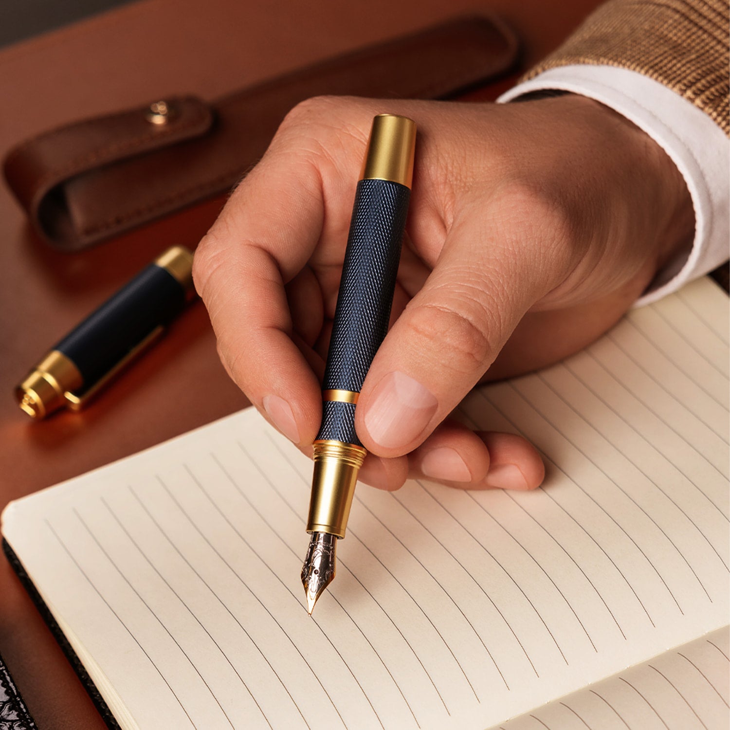 Éternelle Gold-Coated Blue Fountain Pen